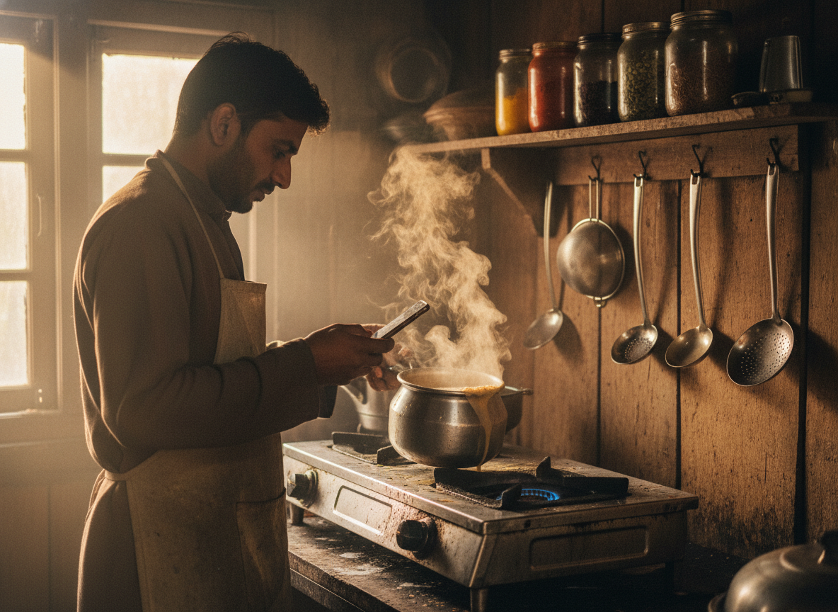 A trail kitchen at Kheerganga